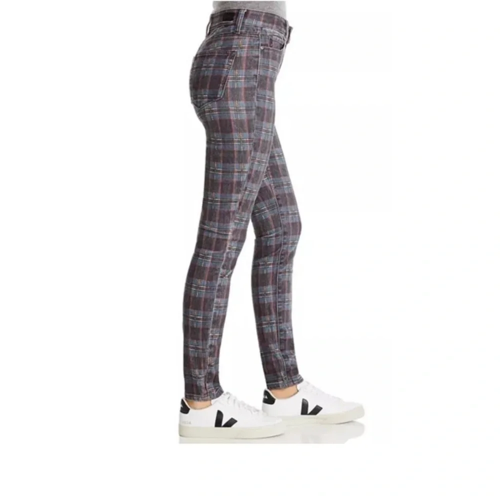 Paige Women’s 27 Denim Plaid Skinny Cotton Elastine Pockets Hoxton Ankle - Picture 4 of 9